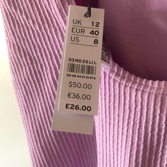 Topshop scallop trim bodysuit in lilac - Picture 4 of 6